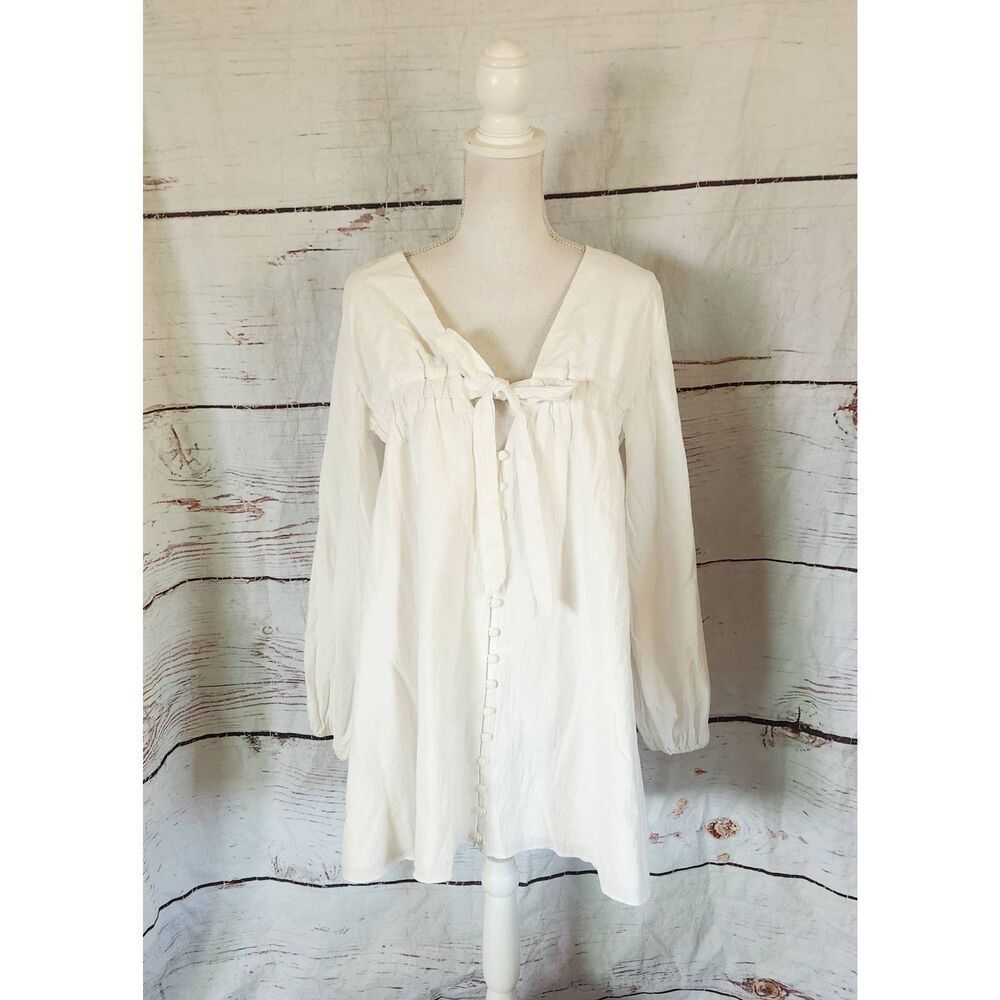 Sabo Skirt White Mini Dress - Picture 3 of 9